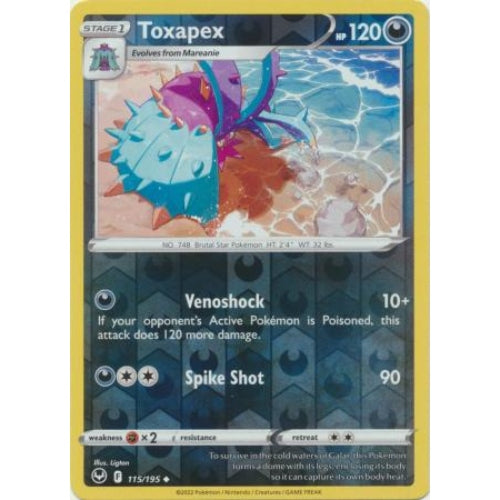 Toxapex Reverse Holo 115/195 - Silver Tempest