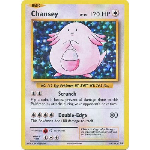Chansey 070/108 Holo Pokemon TCG - XY Evolutions
