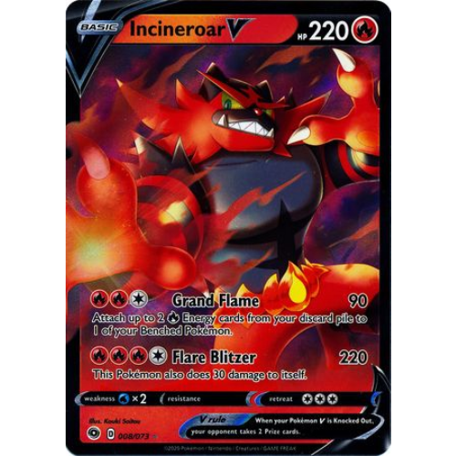 Incineroar 008/073 V Rare Pokemon TCG - Champions Path