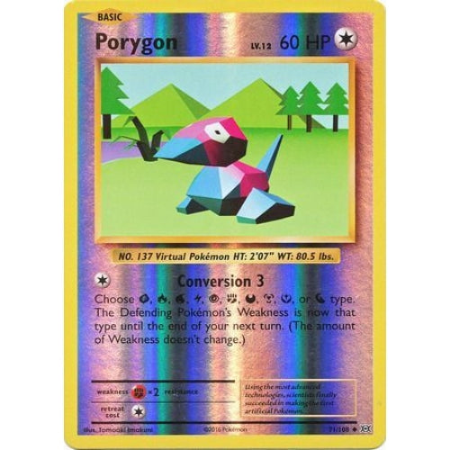 Porygon 071/108 Reverse Holo Pokemon TCG - XY Evolutions