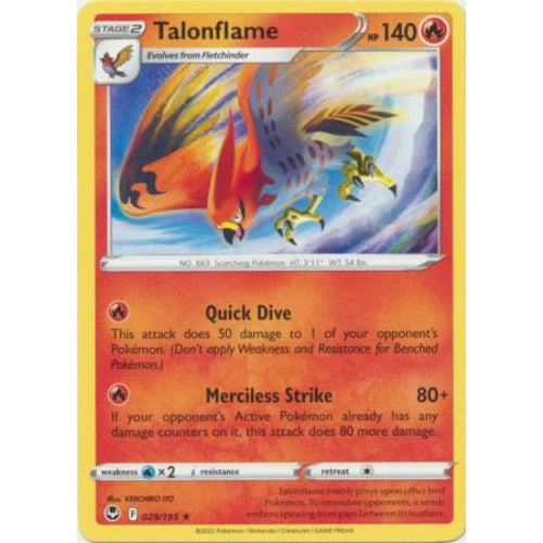 Talonflame Non Holo Rare 029/175 - Silver Tempest