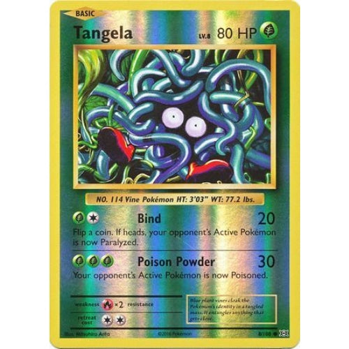 Tangela 008/108 Reverse Holo Pokemon TCG - XY Evolutions